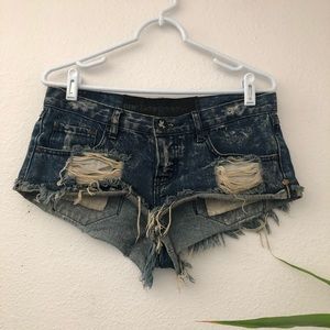 One Teaspoon Rollers Denim Short Shorts